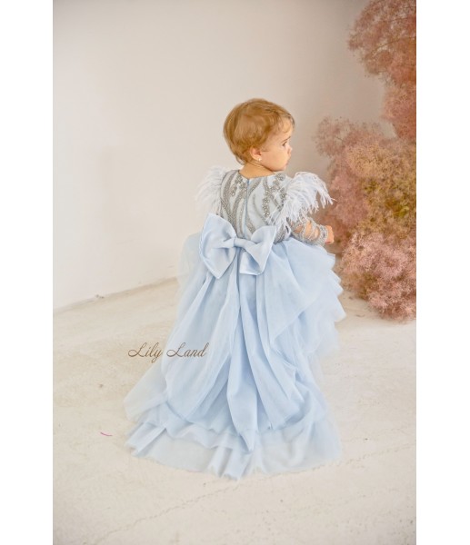 Дитяча святкова сукня Келлі, колір світло-блакитний