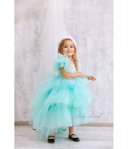 Дитяча святкова сукня Келлі в кольорі м'ята