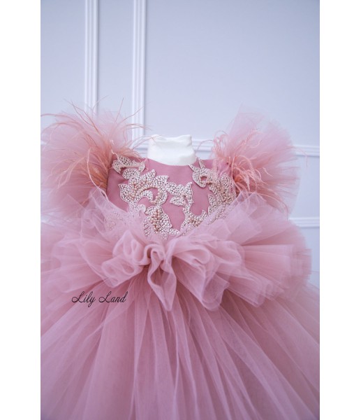 Детское нарядное платье Келли, цвет Чайная Роза