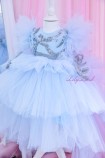 Детское нарядное платье Келли, в голубом цвете