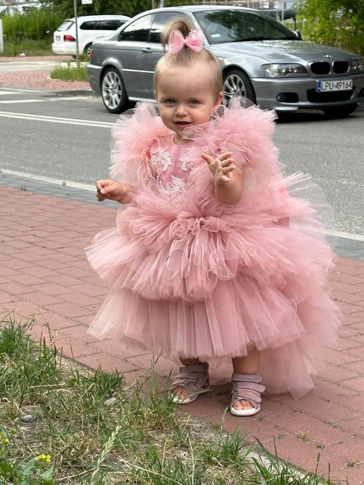Детское нарядное платье Келли, цвет Чайная Роза