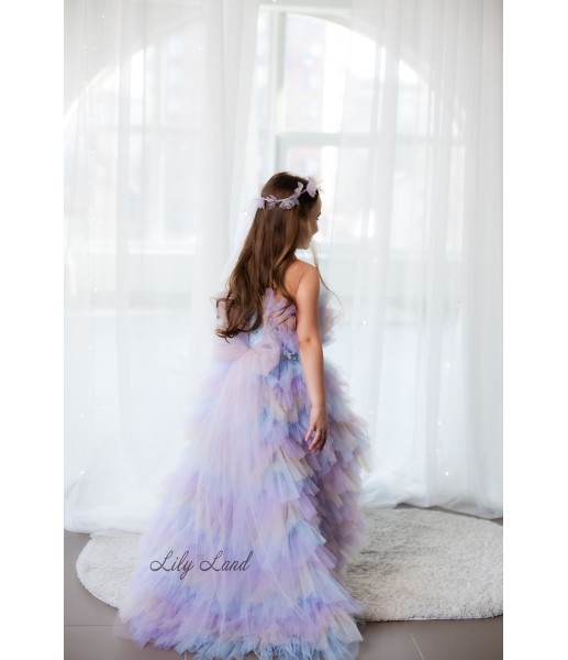 Детское нарядное платье Хлоя, цвет лавандовый