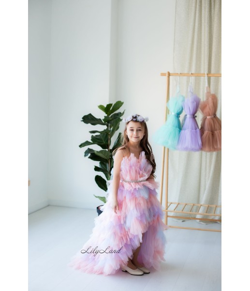 Дитяча святкова сукня Хлоя, колір рожево-лавандовий градієнт