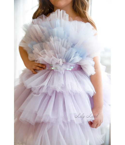 Детское нарядное платье Хлоя, цвет лаванда