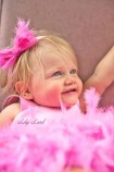 Детское нарядное платье Лейла, ярко розового цвета с перьями
