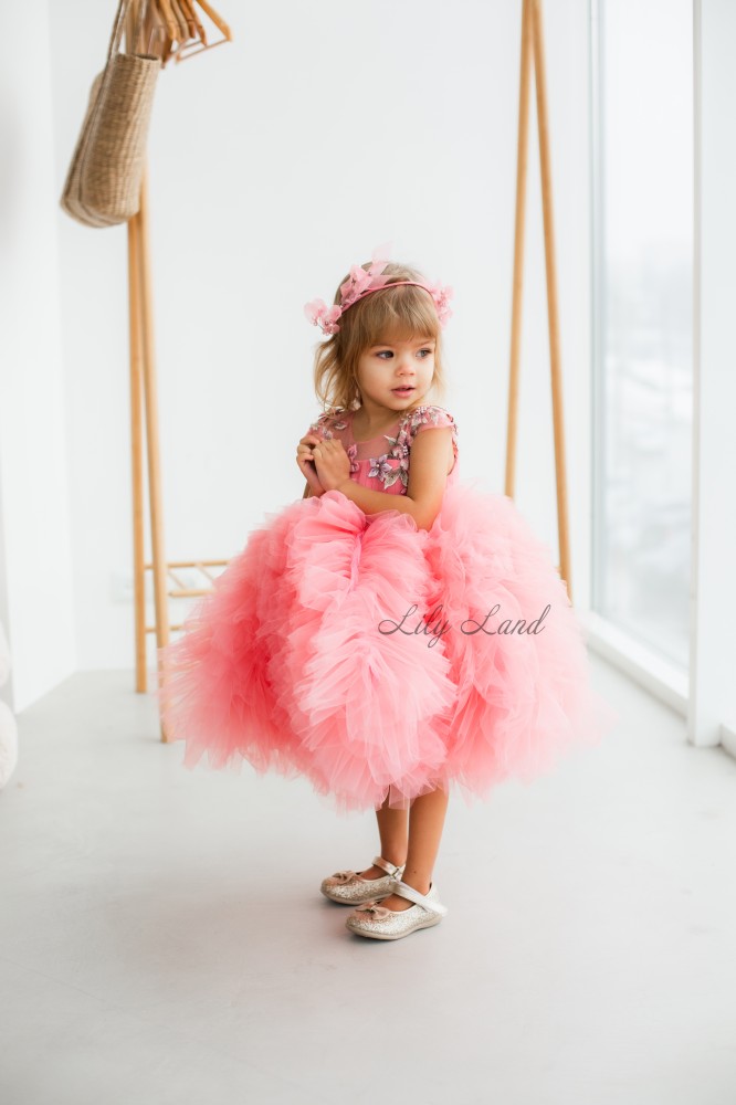 Дитяча святкова сукня Лель, колір Коралл