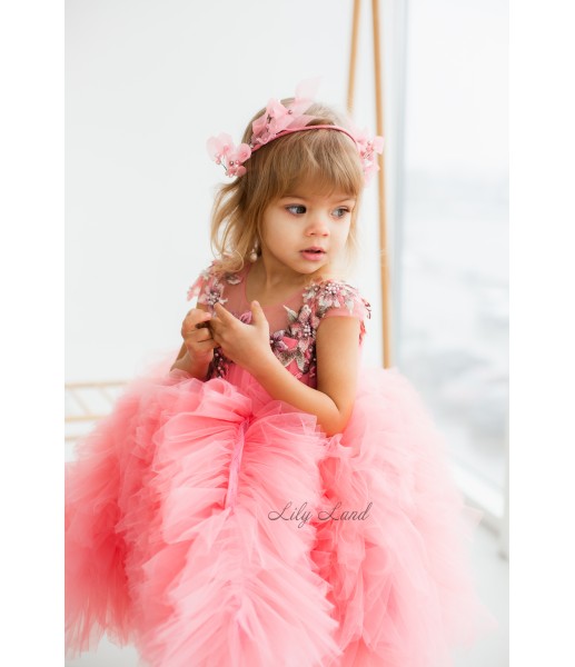 Дитяча святкова сукня Лель, колір Коралл