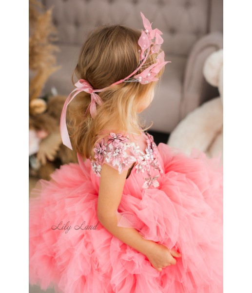 Детское нарядное платье Лель, цвет Коралл
