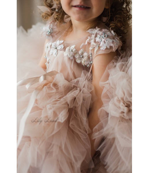 Дитяча святкова сукня Лель, колір капучино