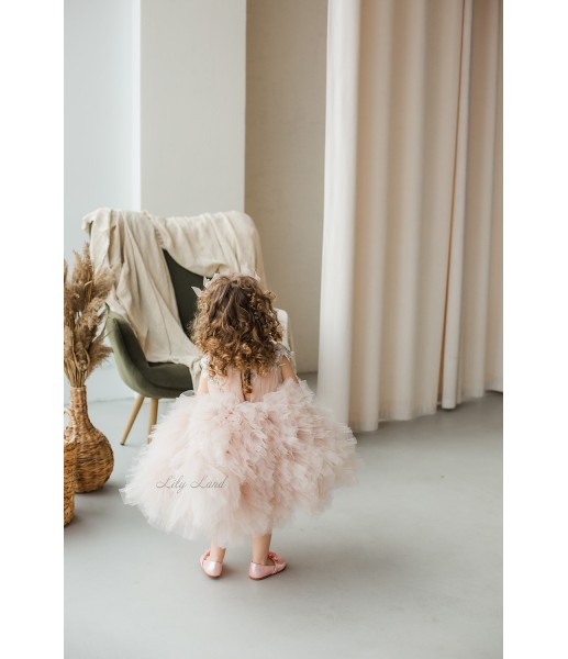 Детское нарядное платье Лель, цвет Капучино