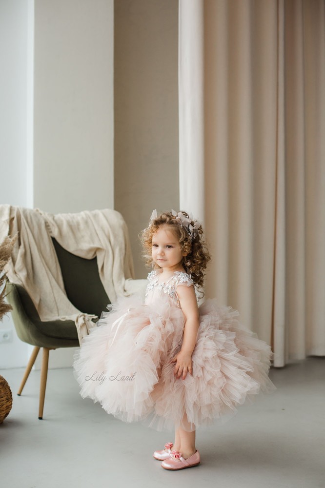 Детское нарядное платье Лель, цвет Капучино