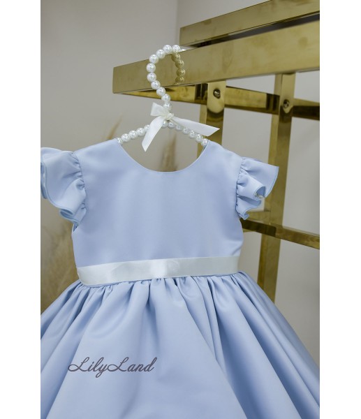 Детское праздничное платье Лидия, цвет голубой