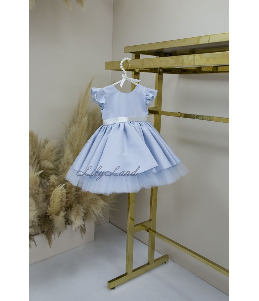 Детское праздничное платье Лидия, цвет голубой