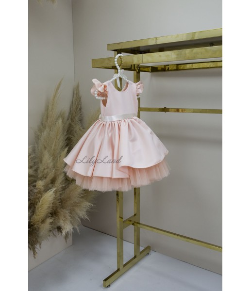 Детское праздничное платье Лидия, цвет персик