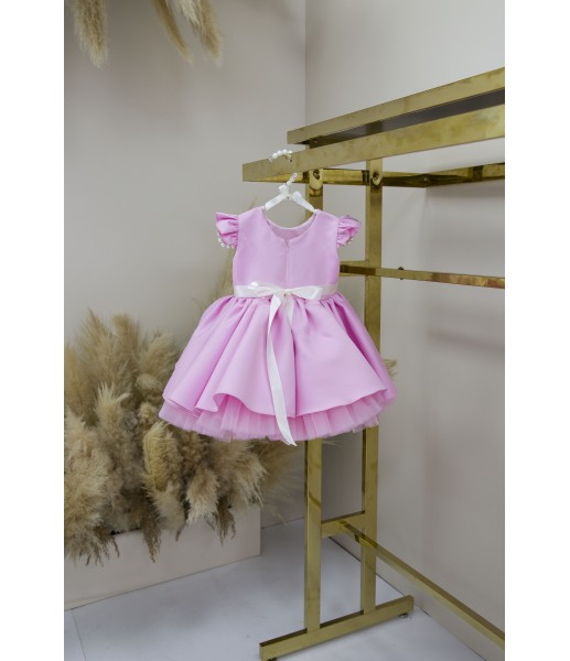Детское праздничное платье Лидия, цвет Ярко Розовый