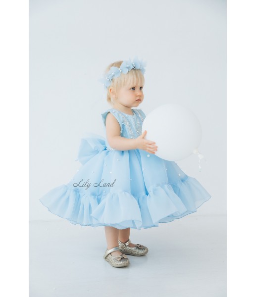 Дитяча святкова сукня Лілу, колір блакитний