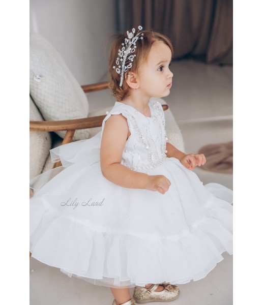 Дитяча святкова сукня Лілу, колір білий