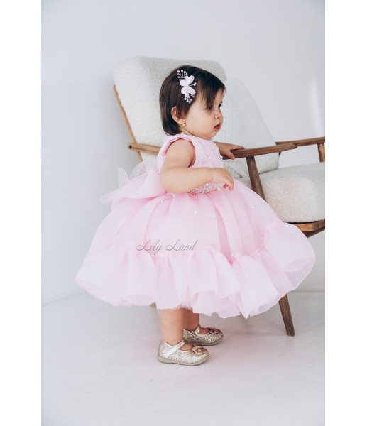 Дитяча святкова сукня Лілу, колір рожевий
