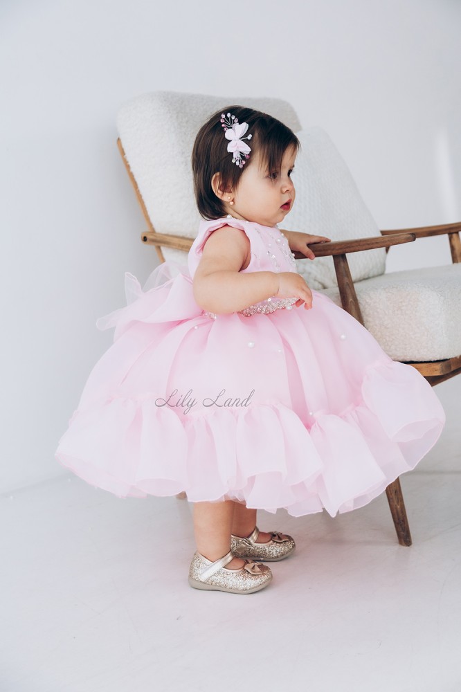 Дитяча святкова сукня Лілу, колір рожевий