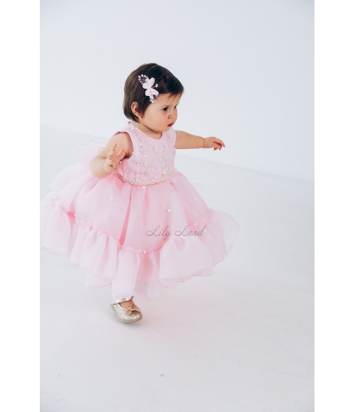 Детское нарядное платье Лилу, цвет розовый