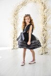 Детское нарядное платье Луизиана, в черном цвете