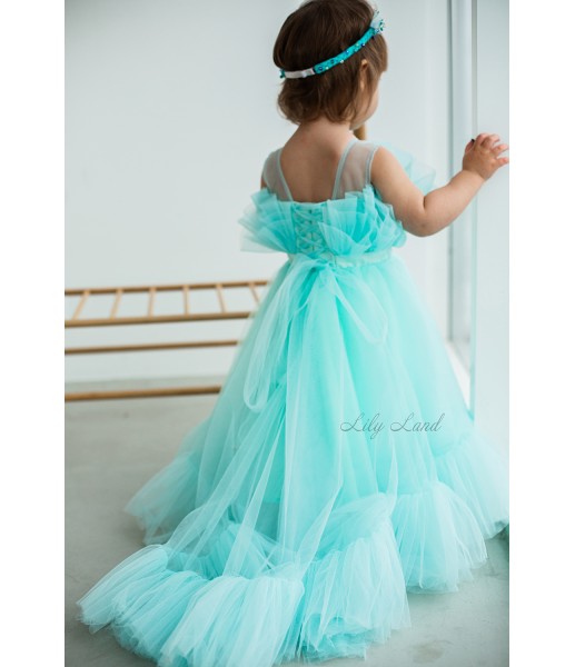 Дитяча святкова сукня Лябелль, в м'ятному кольорі