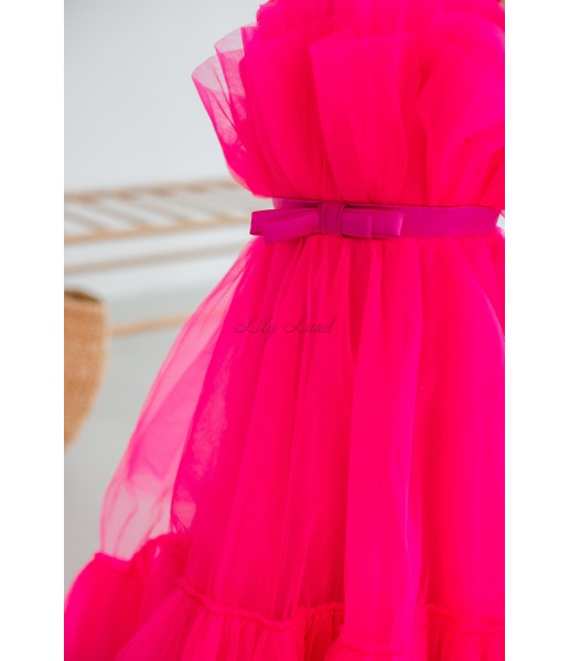 Дитяча святкова сукня Лябель, в малиновому кольорі