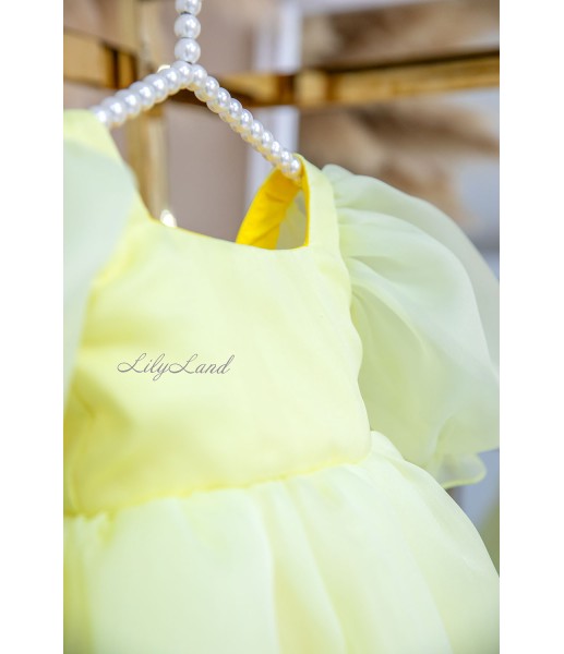 Детское нарядное платье Марсель, цвет нежно желтый