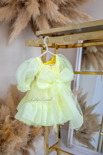 Детское нарядное платье Марсель, цвет нежно желтый
