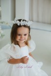 Дитяча святкова сукня Марсель, колір айворі з перлинками
