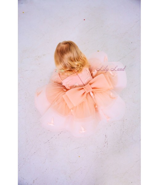 Детское нарядное платье Марта, цвет персик