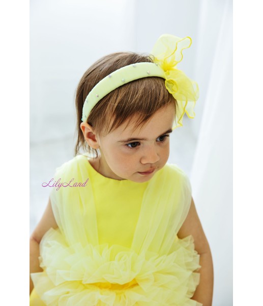 Детское нарядное платье Мая, цвет желтый