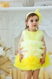 Детское нарядное платье Мая, цвет желтый