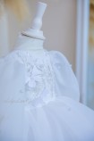 Дитяча святкова сукня Мія з рукавчиком і шлейфом, колір білий