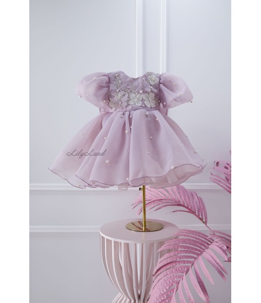 Детское нарядное платье Мия, цвет Пыльная лаванда
