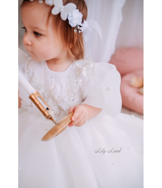 Дитяча святкова сукня Мія, колір білий