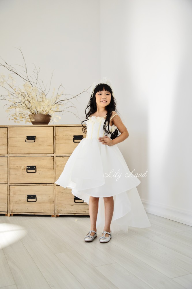 Дитяча святкова сукня Мічіган, в білому кольорі