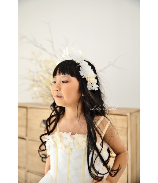 Детское нарядное платье Мичиган, в белом цвете