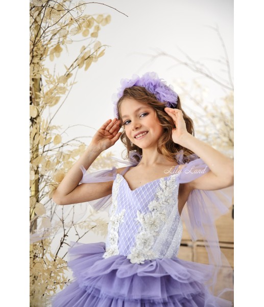 Дитяча святкова сукня Міннесота, в лавандовому кольорі