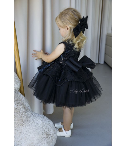 Детское нарядное платье Ненси, цвет Черный