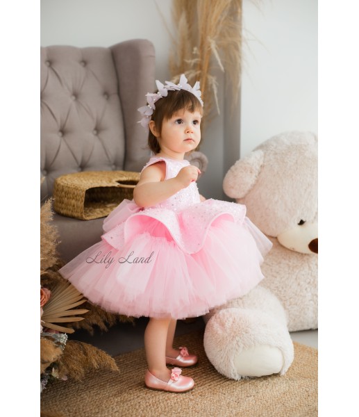 Детское нарядное платье Ненси, цвет Розовый