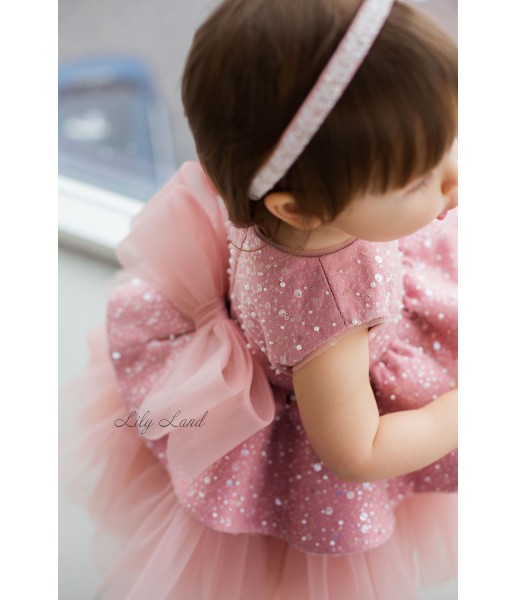 Дитяча святкова сукня Ненсі, колір Чайна Троянда