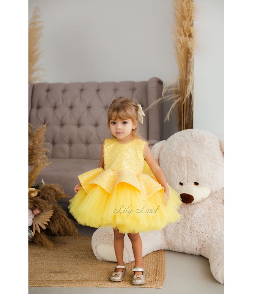 Дитяча святкова сукня Ненсі, колір Жовтий