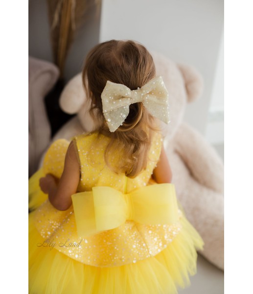 Детское нарядное платье Ненси, цвет Желтый