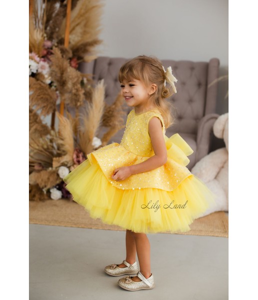 Дитяча святкова сукня Ненсі, колір Жовтий