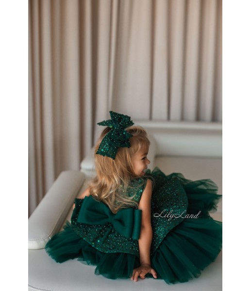 Дитяча святкова сукня Ненсі, колір Зелений