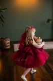 Детское нарядное платье Ненси, цвет Бордо