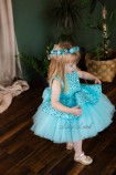 Детское нарядное платье Ненси, цвет Бирюза