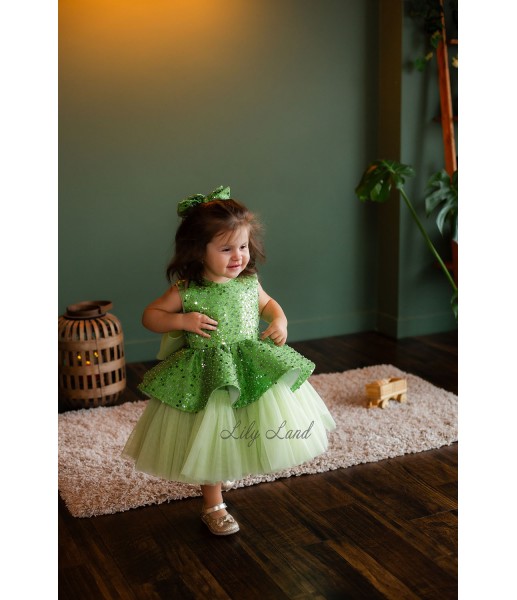 Дитяча святкова сукня Ненсі, колір Салатовий