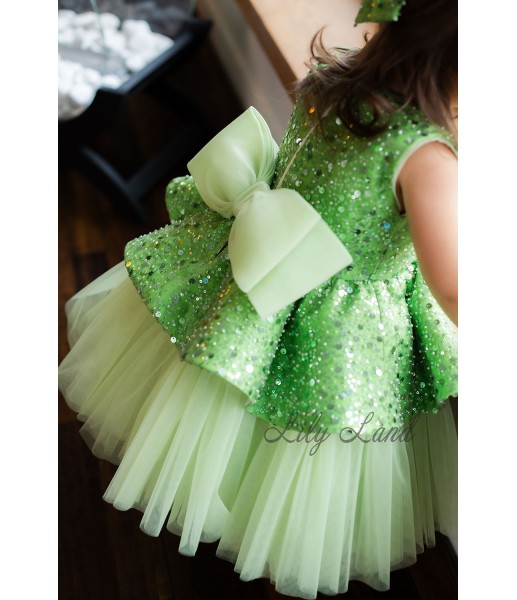 Детское нарядное платье Ненси, цвет Салатовый